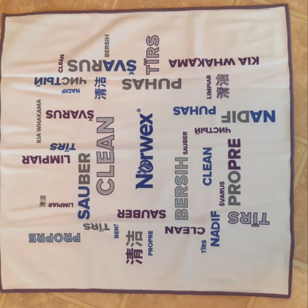 Norwex windowcloth, Clean motif